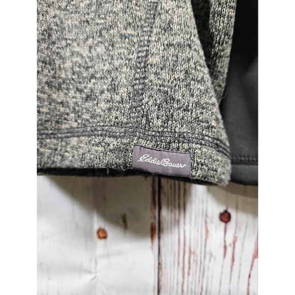 Eddie Bauer Long Sleeve Quarter Zip‎ Pullover Sweater Heather Grey Mens Size 2XL - Picture 3 of 6